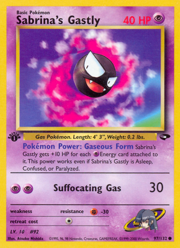 Sabrina's Gastly (97/132) [Gym Challenge 1st Edition] | Red Riot Games CA