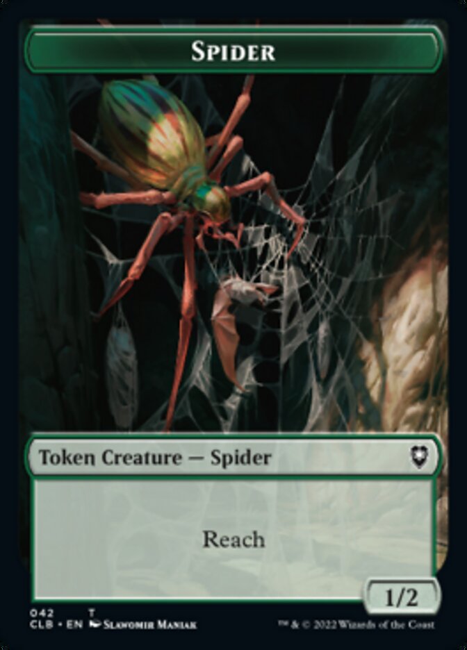 Spider // Human Double-Sided Token [Commander Legends: Battle for Baldur's Gate Tokens] | Red Riot Games CA