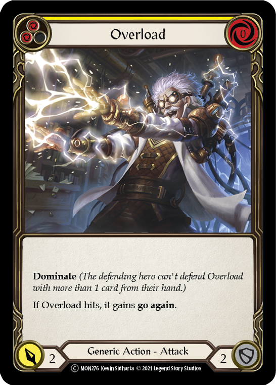 Overload (Yellow) [U-MON276-RF] (Monarch Unlimited)  Unlimited Rainbow Foil | Red Riot Games CA