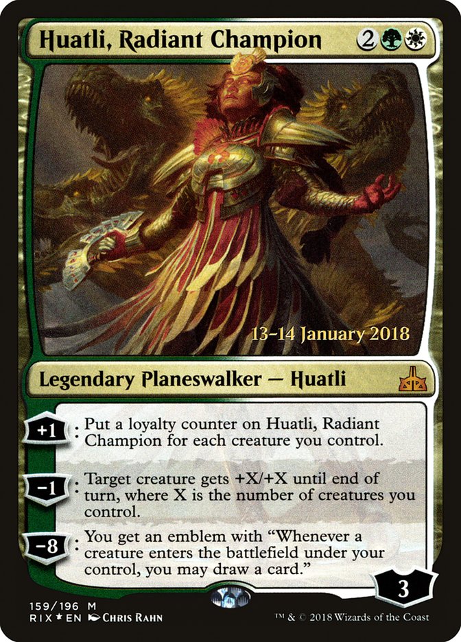 Huatli, Radiant Champion [Rivals of Ixalan Prerelease Promos] | Red Riot Games CA