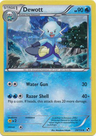 Dewott (29/114) (Cracked Ice Holo) [Black & White: Base Set] | Red Riot Games CA