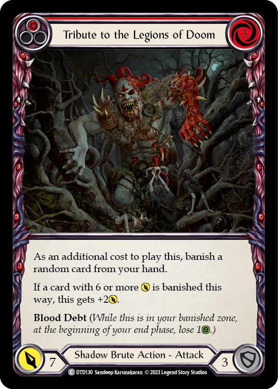 Tribute to the Legions of Doom (Red) [DTD130] (Dusk Till Dawn)  Rainbow Foil | Red Riot Games CA