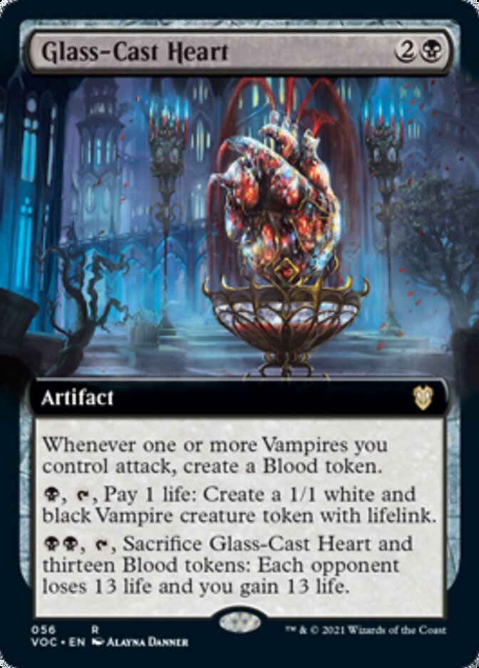 Glass-Cast Heart (Extended Art) [Innistrad: Crimson Vow Commander] | Red Riot Games CA