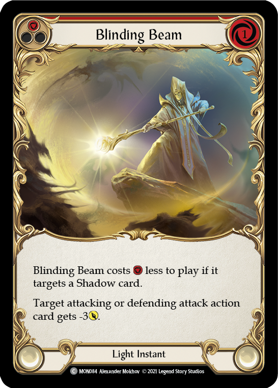 Blinding Beam (Red) [MON084-RF] (Monarch)  1st Edition Rainbow Foil | Red Riot Games CA