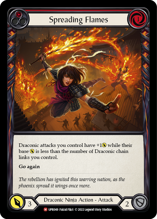 Spreading Flames [UPR049] (Uprising)  Rainbow Foil | Red Riot Games CA