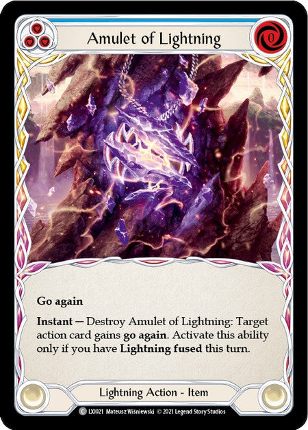Amulet of Lightning (Blue) [LXI021] (Tales of Aria Lexi Blitz Deck)  1st Edition Normal | Red Riot Games CA