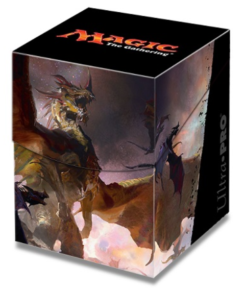 Dragon/dinosaur Commander Deck Box, 100 DOUBLE Sleeved Cards, Card