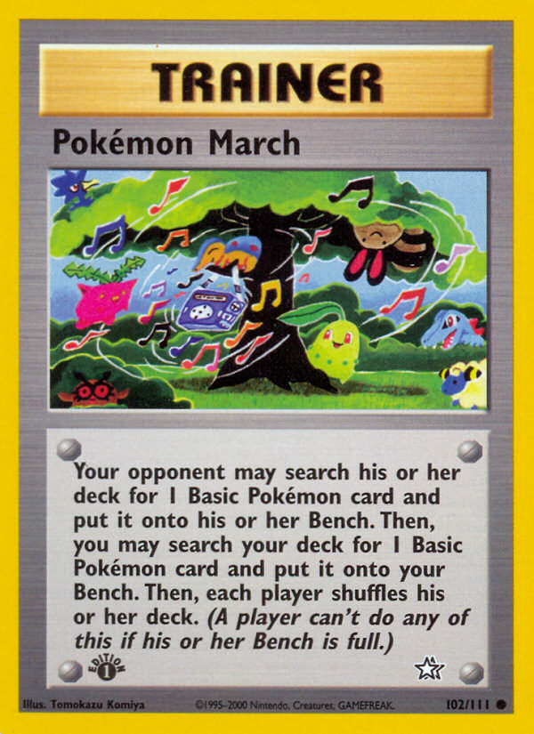 Pokemon March (102/111) [Neo Genesis 1st Edition] | Red Riot Games CA