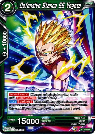 Defensive Stance SS Vegeta (BT5-059) [Miraculous Revival] | Red Riot Games CA