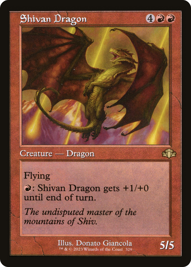 Shivan Dragon (Retro) [Dominaria Remastered] | Red Riot Games CA