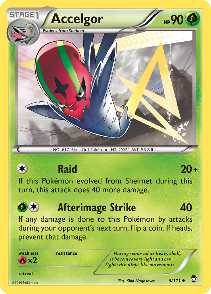 Accelgor (9/111) [XY: Furious Fists] | Red Riot Games CA