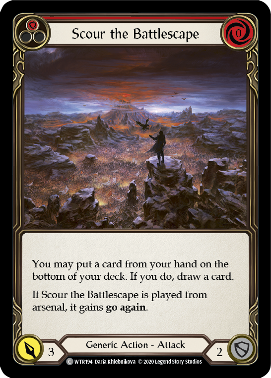 Scour the Battlescape (Red) [U-WTR194] (Welcome to Rathe Unlimited)  Unlimited Rainbow Foil | Red Riot Games CA