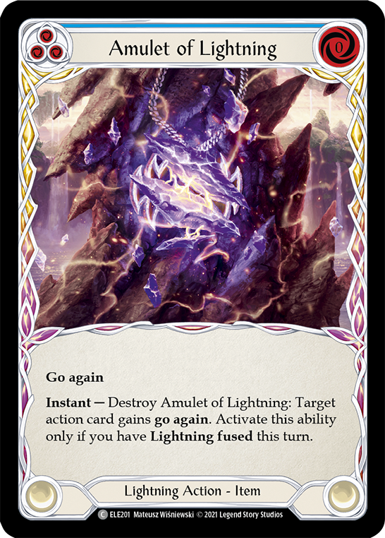 Amulet of Lightning [ELE201] (Tales of Aria)  1st Edition Rainbow Foil | Red Riot Games CA