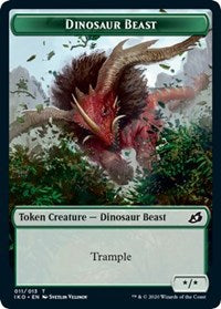 Dinosaur Beast // Human Soldier (004) Double-Sided Token [Ikoria: Lair of Behemoths Tokens] | Red Riot Games CA