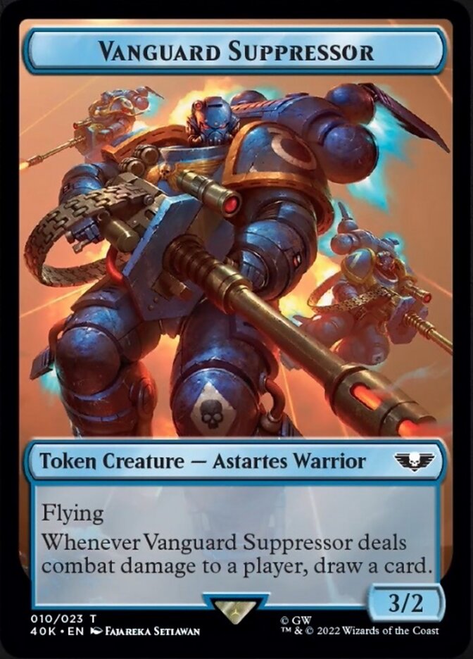 Soldier (004) // Vanguard Suppressor Double-Sided Token (Surge Foil) [Warhammer 40,000 Tokens] | Red Riot Games CA
