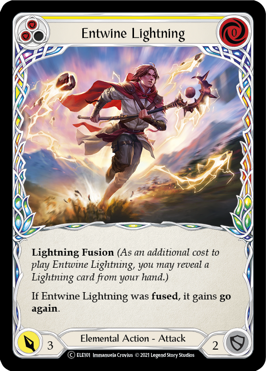 Entwine Lightning (Yellow) [U-ELE101] (Tales of Aria Unlimited)  Unlimited Rainbow Foil | Red Riot Games CA
