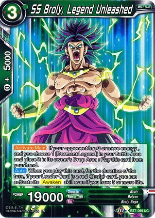 SS Broly, Legend Unleashed (BT7-069) [Assault of the Saiyans] | Red Riot Games CA