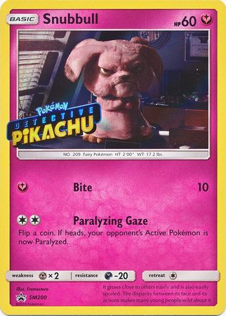 Snubbull Detective (SM200) (Pikachu Stamped) [Sun & Moon: Black Star Promos] | Red Riot Games CA