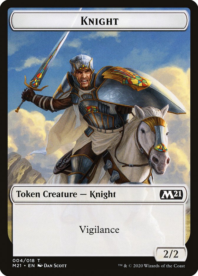 Knight Token [Core Set 2021 Tokens] | Red Riot Games CA