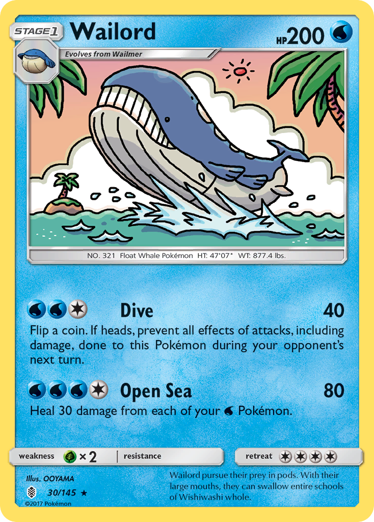 Wailord (30/145) [Sun & Moon: Guardians Rising] | Red Riot Games CA