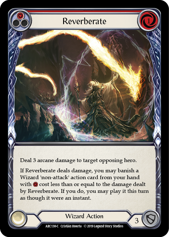 Reverberate (Red) [ARC138-C] (Arcane Rising)  1st Edition Rainbow Foil | Red Riot Games CA