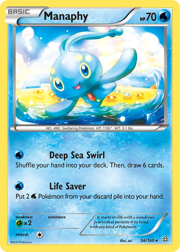 Manaphy (56/160) (Battle Arena Deck Exclusive) (Theme Deck Exclusive) [XY: Primal Clash] | Red Riot Games CA