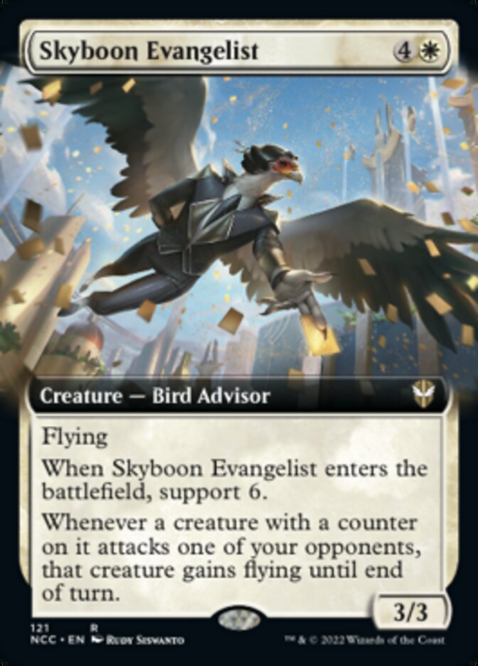 Skyboon Evangelist (Extended Art) [Streets of New Capenna Commander] | Red Riot Games CA