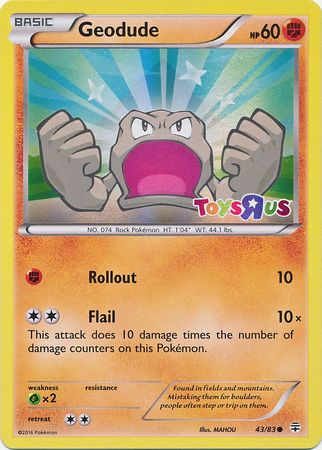 Geodude (43/83) (Toys R Us Promo) [XY: Generations] | Red Riot Games CA