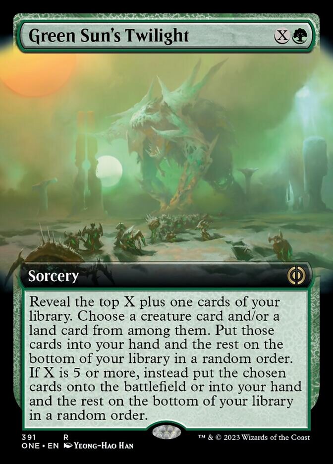 Green Sun's Twilight (Extended Art) [Phyrexia: All Will Be One] | Red Riot Games CA