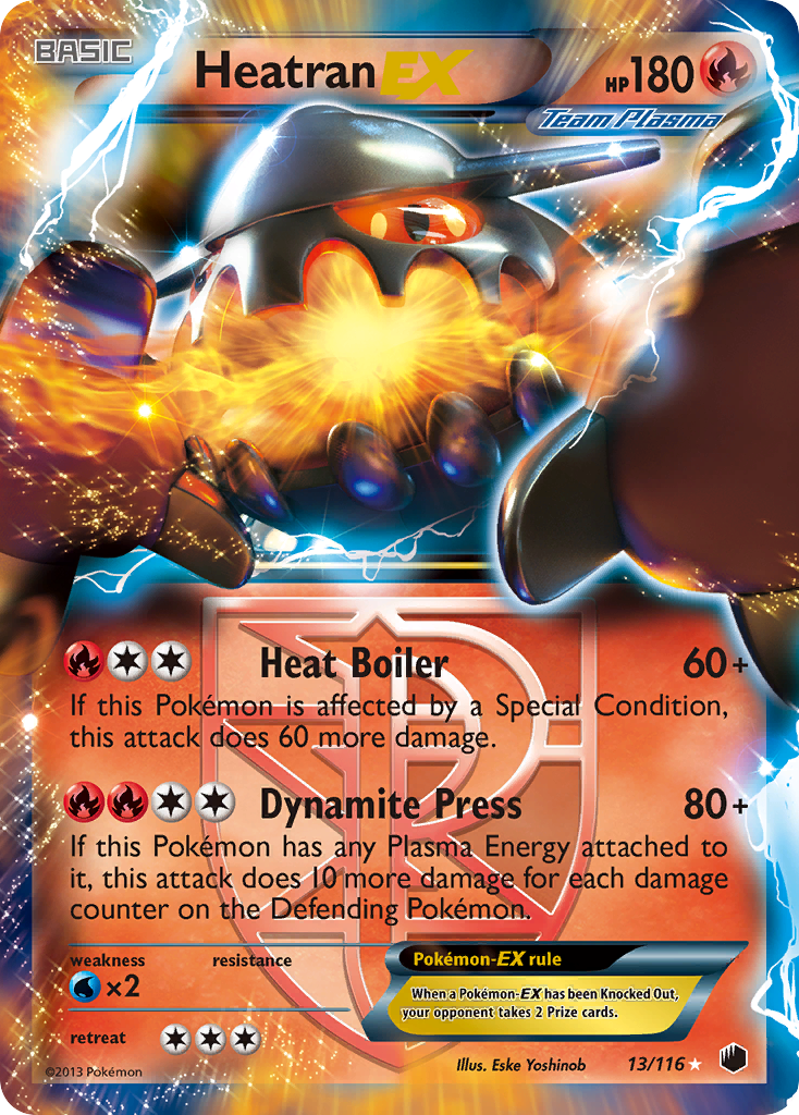 Heatran EX (13/116) [Black & White: Plasma Freeze] | Red Riot Games CA
