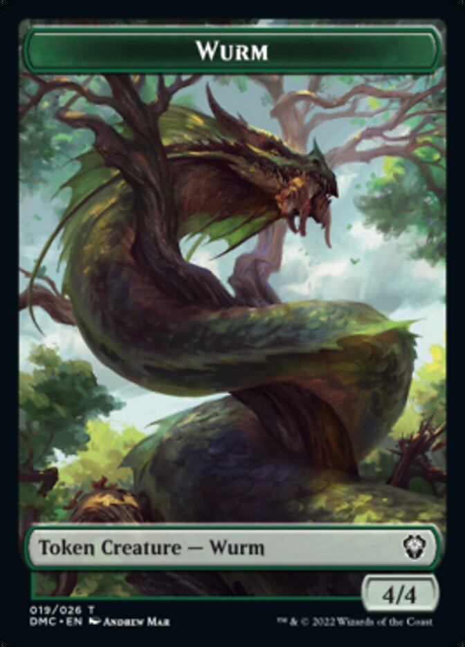 Soldier // Wurm Double-Sided Token [Dominaria United Tokens] | Red Riot Games CA