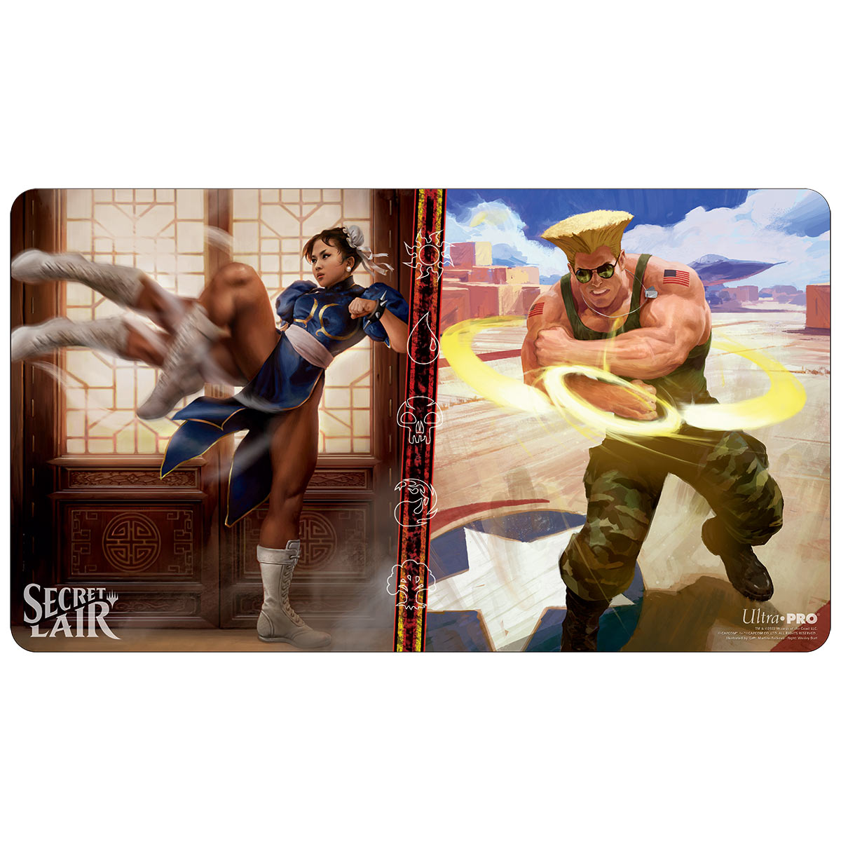 Ultra PRO: Playmat - Secret Lair (Chun-Li, Countless Kicks & Guile, Sonic Soldier) | Red Riot Games CA