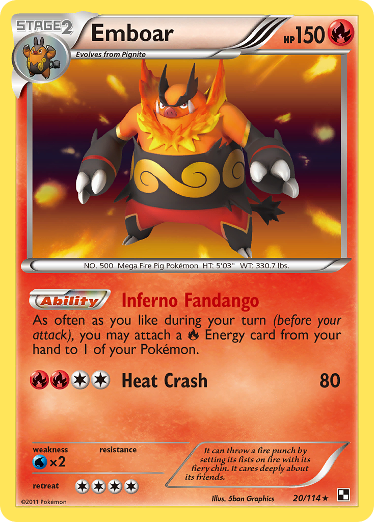 Emboar (20/114) [Black & White: Base Set] | Red Riot Games CA