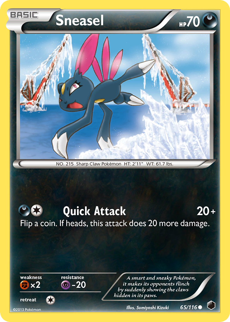 Sneasel (65/116) [Black & White: Plasma Freeze] | Red Riot Games CA