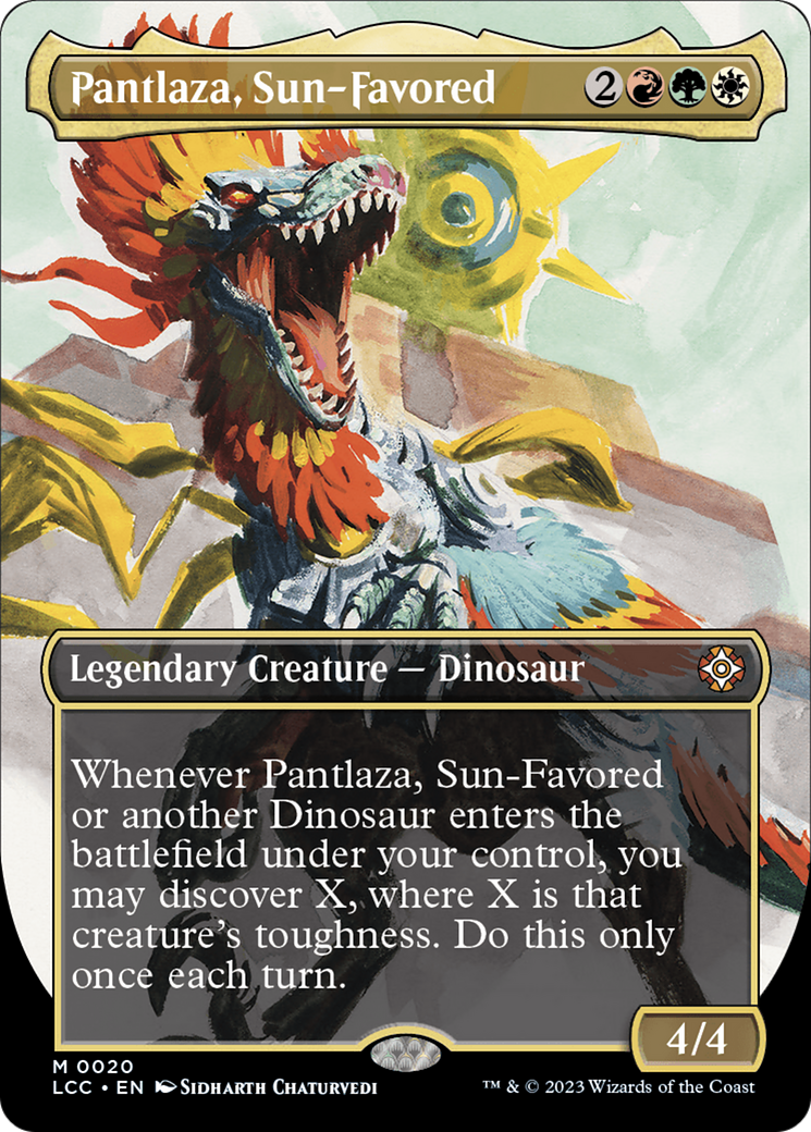 Pantlaza, Sun-Favored (Borderless) [The Lost Caverns of Ixalan Commander] | Red Riot Games CA