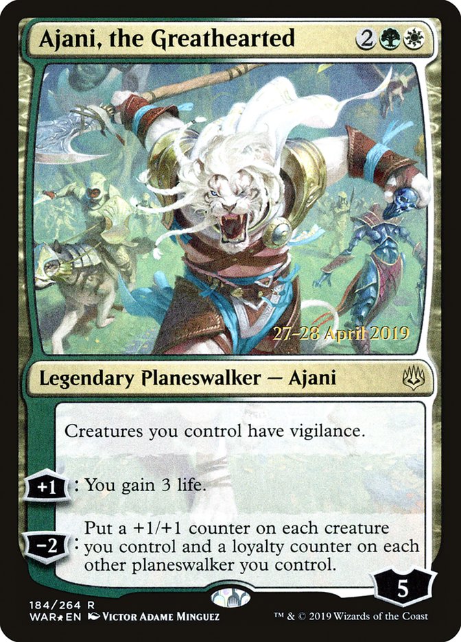 Ajani, the Greathearted [War of the Spark Prerelease Promos] | Red Riot Games CA