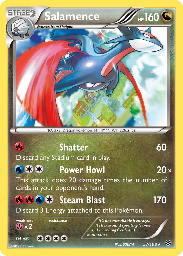 Salamence (57/108) (Theme Deck Exclusive) [XY: Roaring Skies] | Red Riot Games CA
