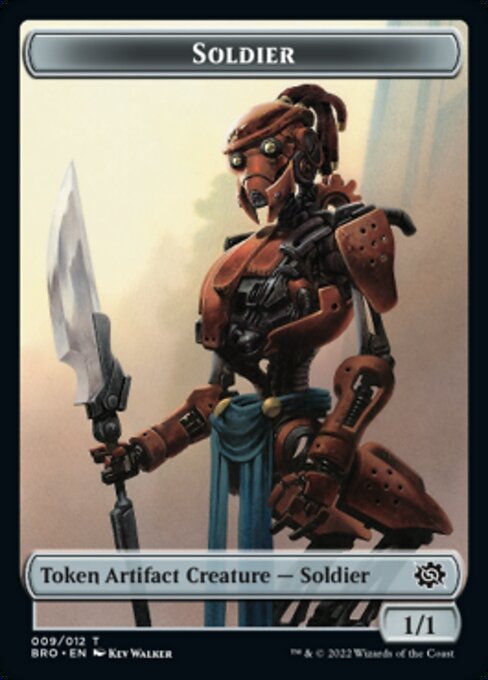 Powerstone // Soldier (009) Double-Sided Token [The Brothers' War Tokens] | Red Riot Games CA