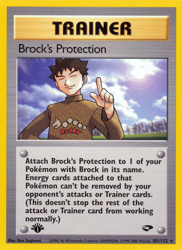 Brock's Protection (101/132) [Gym Challenge 1st Edition] | Red Riot Games CA