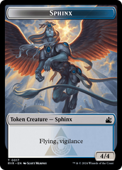 Spirit (0018) // Sphinx Double-Sided Token [Ravnica Remastered Tokens] | Red Riot Games CA