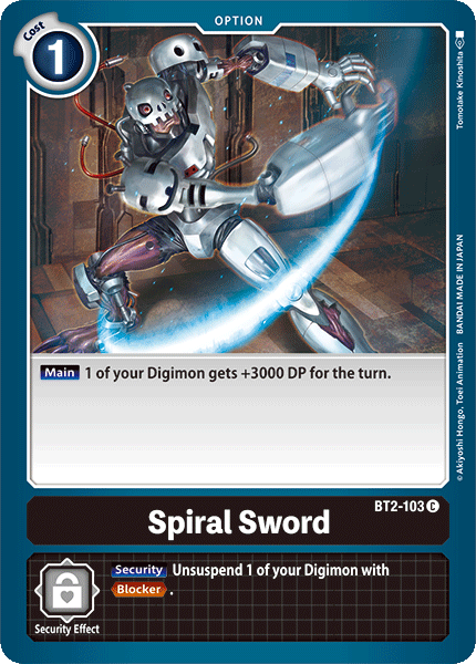 Spiral Sword [BT2-103] [Release Special Booster Ver.1.0] | Red Riot Games CA