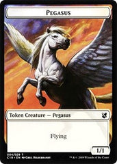 Pegasus // Human Double-Sided Token [Commander 2019 Tokens] | Red Riot Games CA