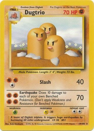 Dugtrio (19/102) [Base Set Unlimited] | Red Riot Games CA