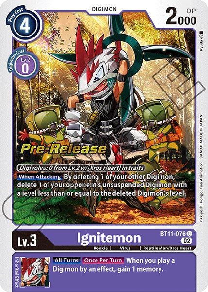 Ignitemon [BT11-076] [Dimensional Phase Pre-Release Promos] | Red Riot Games CA