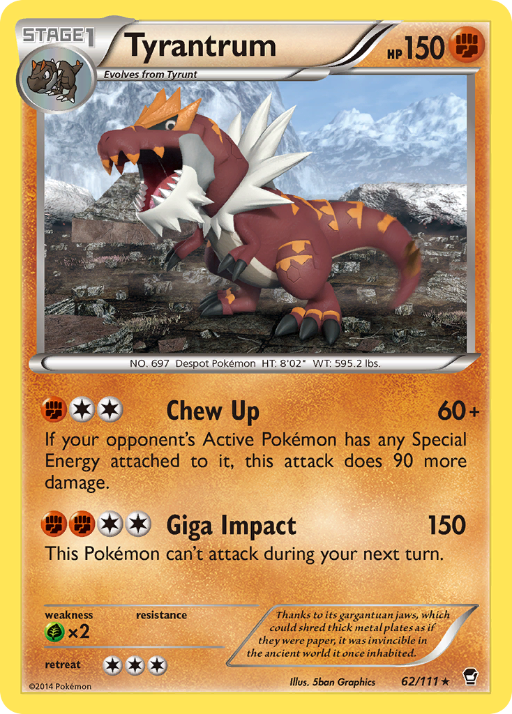 Tyrantrum (62/111) [XY: Furious Fists] | Red Riot Games CA