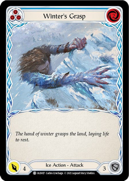 Winter's Grasp (Blue) [OLD017] (Tales of Aria Oldhim Blitz Deck)  1st Edition Normal | Red Riot Games CA