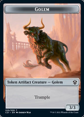 Golem (026) // Thopter Double-Sided Token [Commander 2021 Tokens] | Red Riot Games CA
