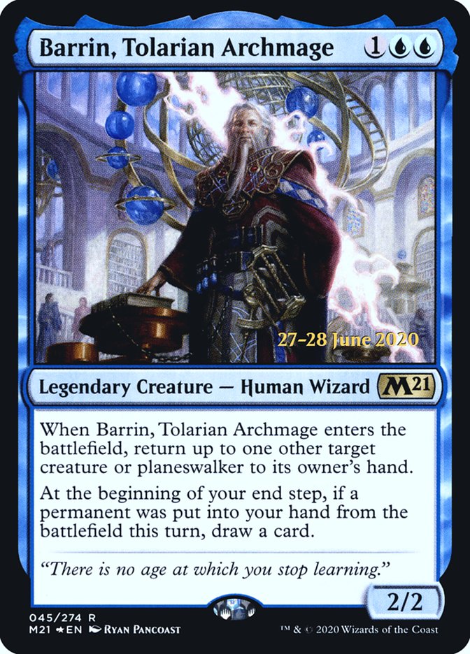 Barrin, Tolarian Archmage [Core Set 2021 Prerelease Promos] | Red Riot Games CA