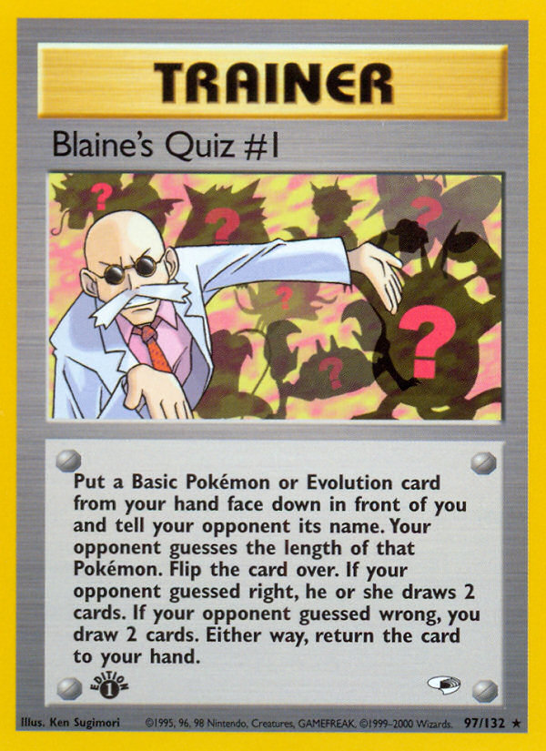 Blaine's Quiz #1 (97/132) [Gym Heroes 1st Edition] | Red Riot Games CA