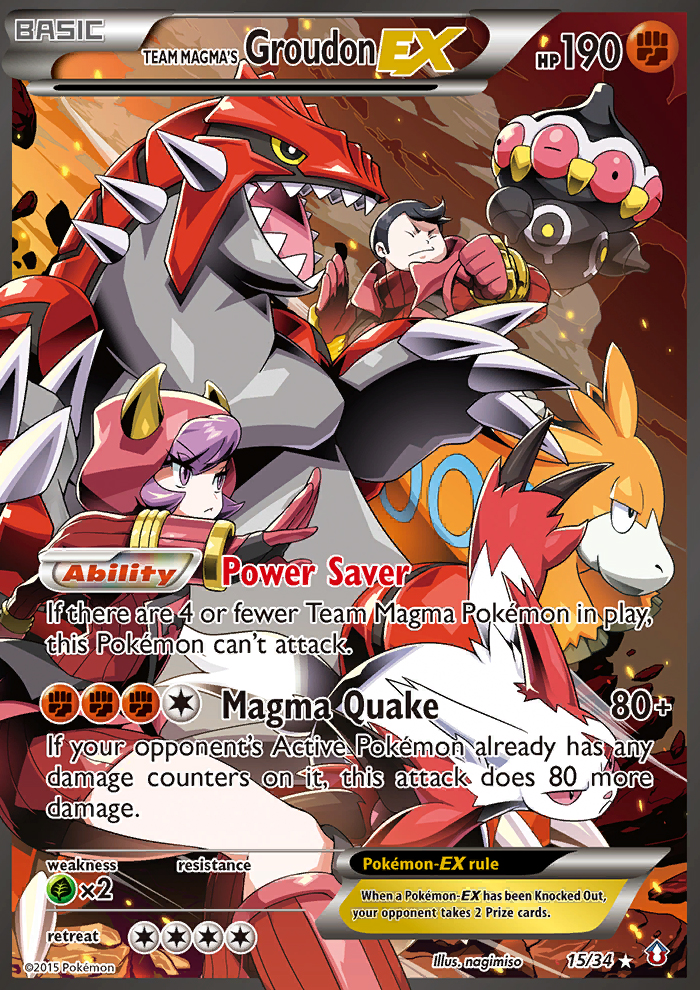 Team Magma's Groudon ex (15/34) [XY: Double Crisis] | Red Riot Games CA